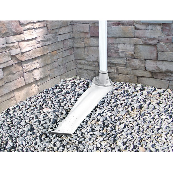 Frost King Drain Away 0.1 in. H X 9 in. W X 46 in. L White Vinyl Downspout Extension DE46WH - main